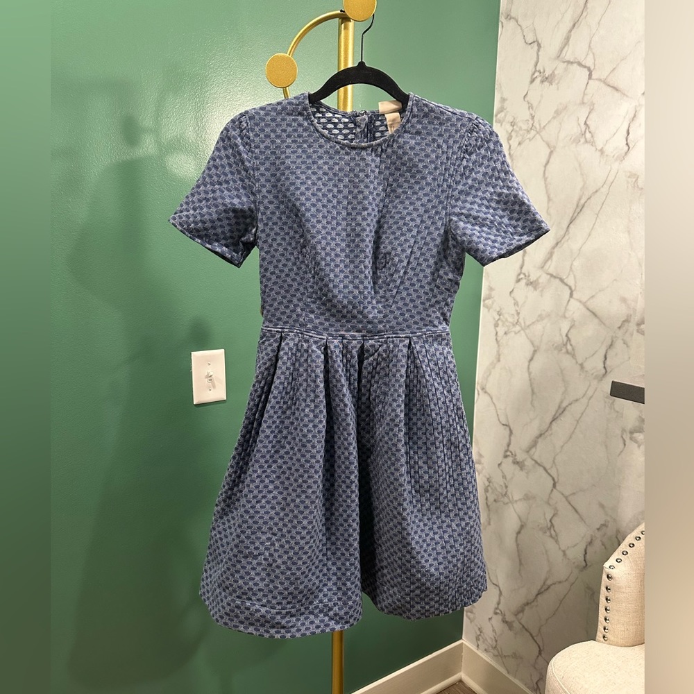 Size 4 Blue polka dot dress by H&M